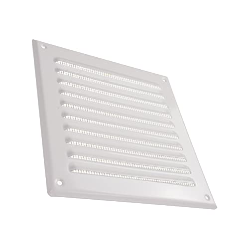 Vent Systems 6''X6'' Inch - White - Metal Vent Cover - Squared Soffit Air Vent Louver - Grille Cover - Built-In Insect Screen - Hvac Vents For Bathroom, Home Office, Kitchen #TOP3