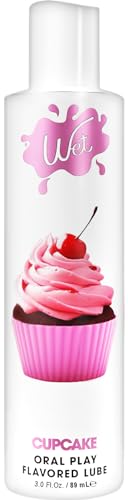 Wet Frosted Cupcake Premium Flavored Edible Lube for Men Women and Couples | Long-Lasting Condom Safe Sugar Free 3 fl oz