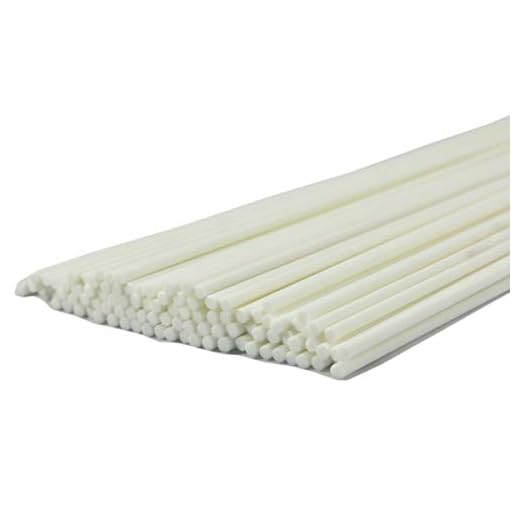 Simoutal 50pcs Fibre Reed Diffuser Sticks, DIY Home Fragrance Scented Oil Sticks (12" x 4mm, White)