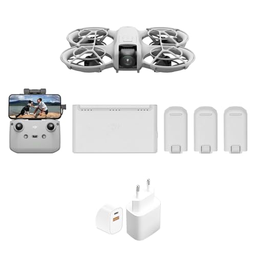 Neo Combo Fly More con accessori, mini drone con fotocamera UHD 4K, 135g drone che vola da solo e ti segue, decollo dalla mano, tracciamento IA del soggetto, QuickShot, con RC-N3 e 3 batterie