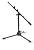 GEWA 900611 small microphone stand MS-20TB - Black - For Bass Drum/HiHat - Height adjustable 43-65cm - Boom 50-90cm - Cast base - 2.4 kg #1