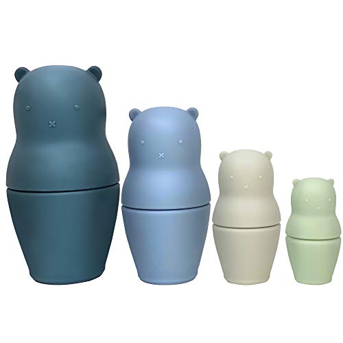 BraveJusticeKidsCo. Hide N Seek Toddler (3+) Silicone Stacking Nesting Dolls Toy : Cuddly Cubs