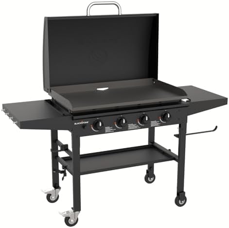 Blackstone 36 Inch Gas Griddle with Hood Cooking Station 4 Burner...