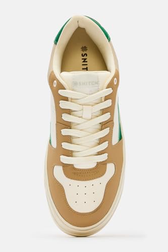 Image of SNITCH Men's Sneakers | Minimalist Solid Pattern Design | PU Synthetic Upper & Durable TPR Outsole, Casual Wear | Lightweight Casual Shoes