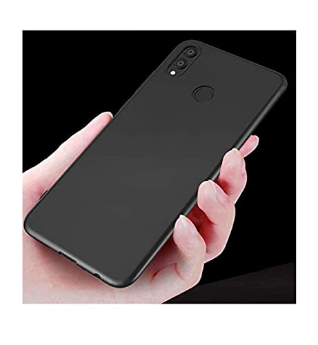 Image of Mobile Back Cover Case for Honor 8X (Silicone Case|CameraProtection|Black SC1510)