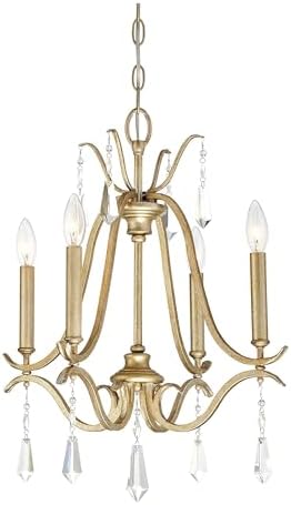 Minka Lavery 4444-582 Laurel Estate Chandelier, 4-Light, 240 Total Watts, 18-in H x 22-in W, Brio Gold