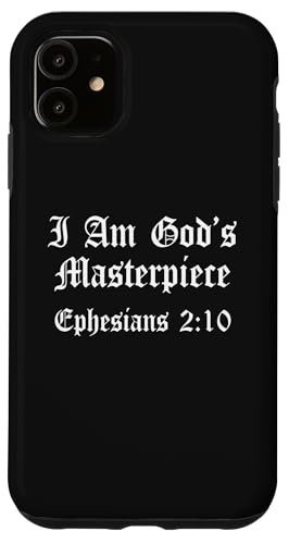 I Am God's Masterpiece Efesios 2:10 Verso de la Biblia Cristiano Carcasa para iPhone 11