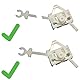 Twowinds - Elektrische Fensterheber Clips Kompatibel mit Fiat Panda 99487780 98407721 (2 Einheiten) Beide Seiten