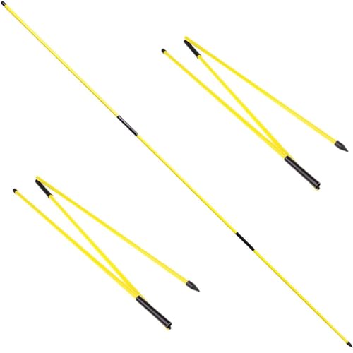 kinworks Golf Alignment Sticks Swing Plane Tour Putting Path Training Aids Practice Rods Helper Tool Foldable Easy to Carry