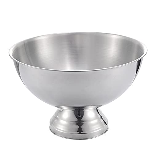 Secchiello per il ghiaccio in acciaio inox, grande refrigeratore per champagne, 13,5 l, refrigeratore per bevande in metallo, per vino, birra, feste in casa o decorazione bar