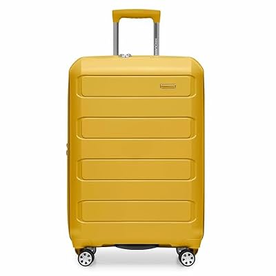 Traveler's Choice Pagosa Hardshell Expandable Luggage with Spinner Wheels, Yellow, 3-Piece Set (22/26/30)