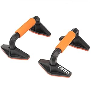 Phoenix Fitness Push Up Bars – Pair of Pushup Stands with Non-Slip Foam Handles for Chest, Shoulders, Arm, Core & Upper Body Strength Training for Men and Women at Home & Gym – Black, Orange or Pink