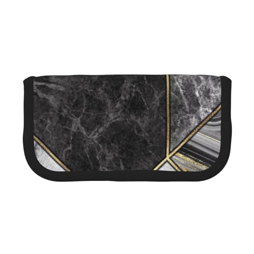 Texture marmo Astuccio per matite per in per penne a matita di grande capacità stampato tela oro nero