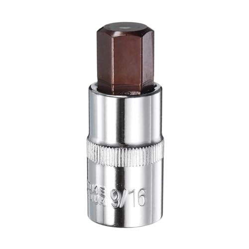 Image of sourcing map 9/16" Hex Bit Socket 1/2" Square Drive SAE Extension Impact Bit Power Nut Driver Set S2 & CR-V Steel Socket Ratchet Wrench Bits