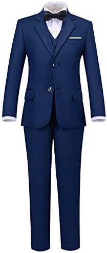 Addneo Boys Formal Suits Set for Kids Complete Outfit, Navy 5pc, 8