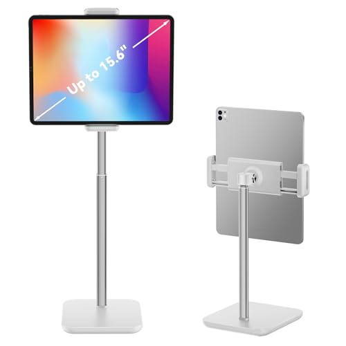 tounee Soporte Tablet, Soporte para Tablet, Altura Ajustable a 21', Rotación de 360 Grados...