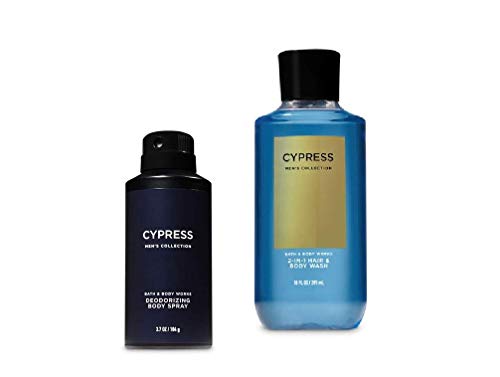Bath and Body Works Men's Collection Cypress 2 in 1 Hair and Body Wash & Deodorizing Body Spray