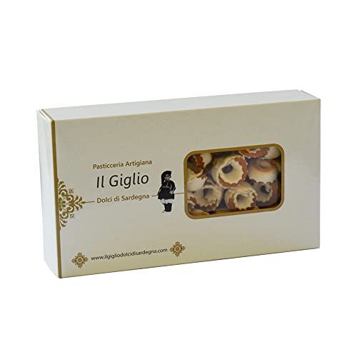 TIRIKEDDAS CON MIELE - Biscotti Artigianali della tradizione Sarda con ripieno di miele - Pasticceria Artigiana Il Giglio Dolci di Sardegna - Confezione rigida riciclabile 350 gramm