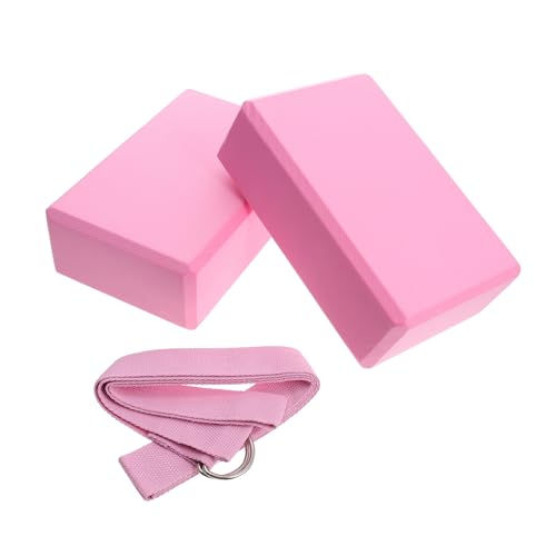 GOOHOCHY Yoga Pull-Band Straps Blocks Set Durable Eva Material for Yoga Exercise