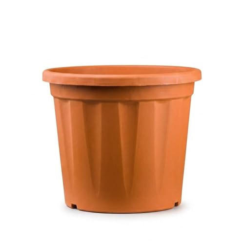 Image of 14 Inch Heavy Duty Plastic Planter | Grower Pot /Garden Pot for Home & Garden (Terracotta) (Pack of 1)