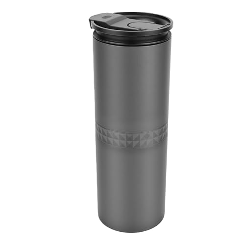 Rosvola Molinillo de café Eléctrico, Molinillo de café Portátil con Grosor Ajustable, Prensa Francesa de Expreso con Pilas para Preparar en Casa, Oficina, Escuela, Viajes, Camping