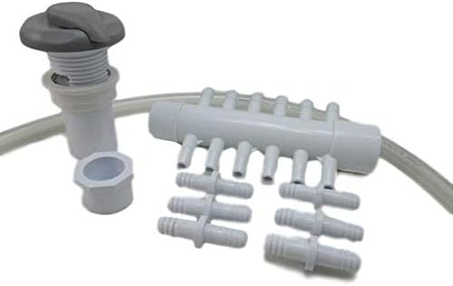 Air Manifold 12 & Control Valve Kit Gray 1" Spa Hot Tub Universal