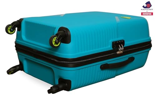 Image of American Tourister Kamiliant Cabin Luggage Polyproplyene Dual 4 Spinner Wheels Trolley Bag /Luggage,with 3 Years International Warranty 55 cm (C.Blue)