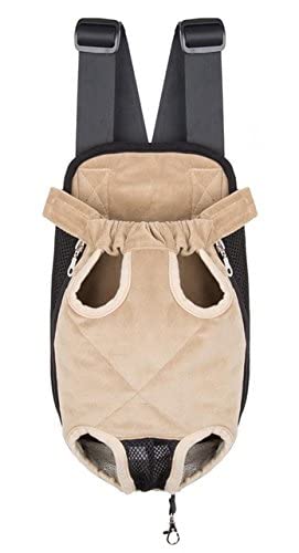 GlobalNiche White, L: Waterproof Quilted Short Plush Backpack Style Pet Legs Out Front Carrier/Bag Dog Carrier by Post