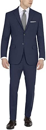 DKNY mens Modern Fit High Performance Separates Business Suit Jacket, Navy Solid, 40 Short US