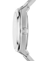 Fossil Herrenuhr Everett 3Zeiger, Quarzwerk, 42 mm silbernes Edelstahlgehäuse mit Edelstahlarmband, FS5822 – Ansicht 2