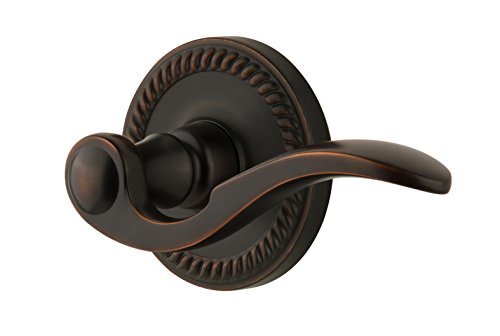 Grandeur Newport Rosette with Right Handed Bellagio Lever, Passage - 2.375", Timeless Bronze