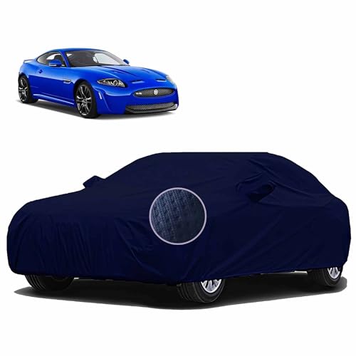 Image of Sulfar 100% Waterproof Car Body Cover Compatible with Mirror for Jaguar XK (Triple Stitched, Full Bottom Elastic, Blue-TB)