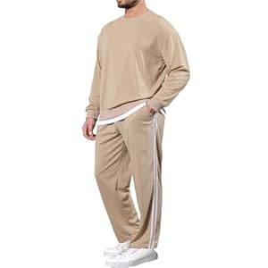 PICKLION Trainingspak voor heren, joggingpak, ademend, lange mouwen, fitness, sportbroek, Activewear sets, workout, track