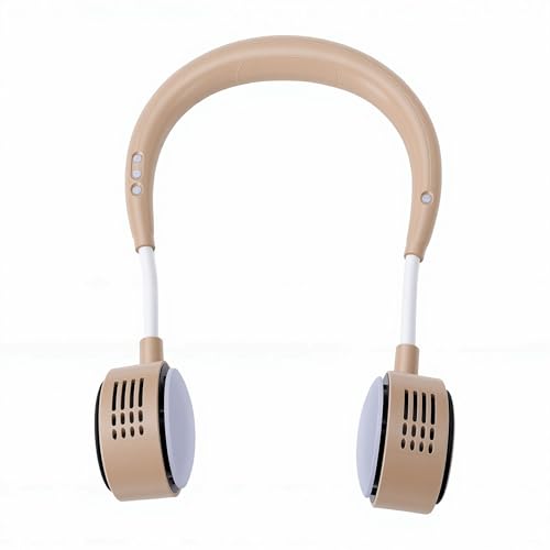 Ventilador de cuello portátil para evitar el calor al estudiar con luz LED
