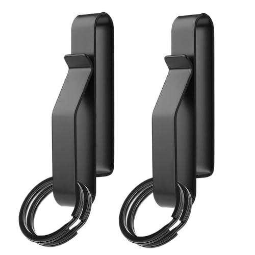 JJiaoLinin Mosquetón Llavero Táctico Resistente Multiusos Universal - 2 Piezas Clip para Cinturón de Liberación Rápida con 4 Llaveros para Agencias de Policía y Bomberos