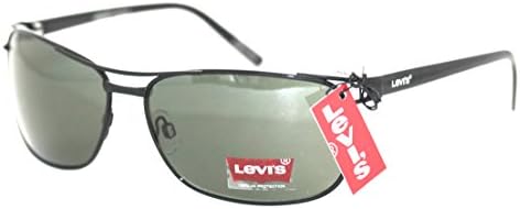 Levi Mens Shiny Black Mens Metal AviatorLS158 1