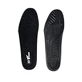 8Fans PU Insoles for Men & Women – Thick & Thin Comfort Shoe Inserts, Shock Absorbing Cushion, Arch Support Insoles for Hunting Boots, Work Shoes & Daily Footwear (Black, US9(Thick)