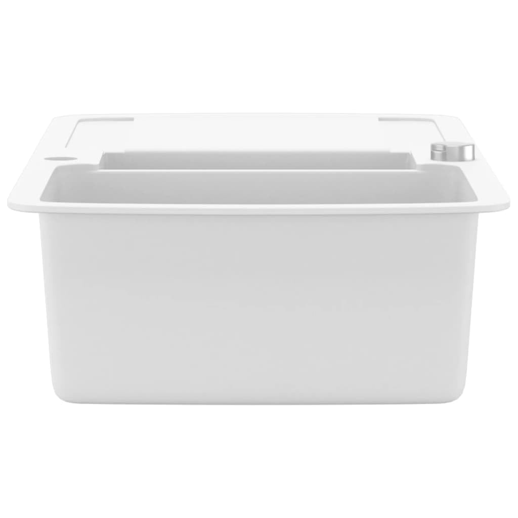 Ferretería, fontanería, accesorios de fontanería, fregaderos, fregaderos de cocina y de utilidad, fregadero de cocina de granito, lavabos dobles, color blanco