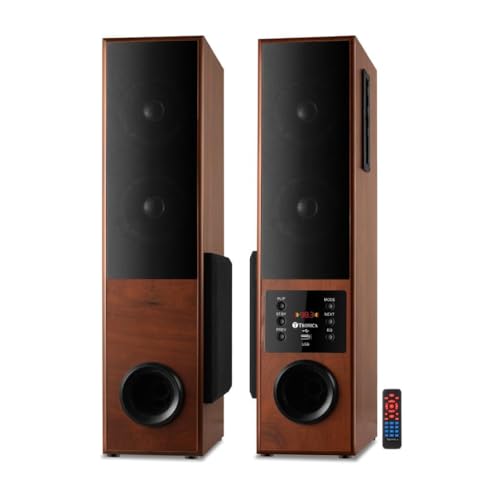Image of TRONICA Premium Series JUDWAA 5.0 Bluetooth Tower Home Theater, 100W Output, Pair of 24-Inch Speakers with 6-Inch Woofer, Remote, FM /USB /AUX /TV /Mobile /MIC Support