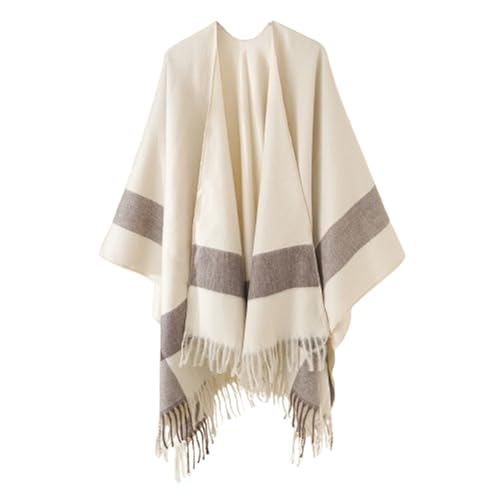 Générique - Générique Poncho Châle Femme Écharpe Cape Épaissie Elégant Chaud Hiver Grand Taille Foulard Chaud Ouverture Cachemire d'imitation Douce Châle Cadeau de Noël pour Femme