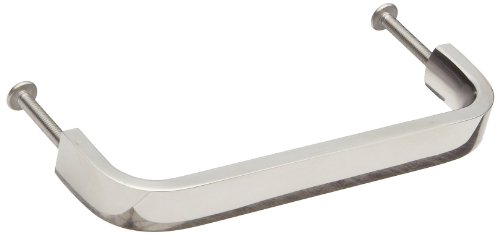 Image of Sugatsune KB 303 Stainless Steel Pull Handle, Mirror Finish, Threaded Holes, Rectangular Grip, 2-9 /16 inch Center To Center, 57 /64 inch Projection (Pack of 1)