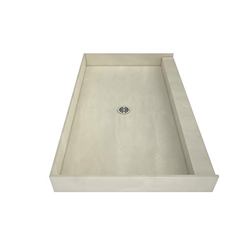 Tile Redi USA 3760C-PVC Base Shower Pan, 60" W x 37" D, Polished Chrome