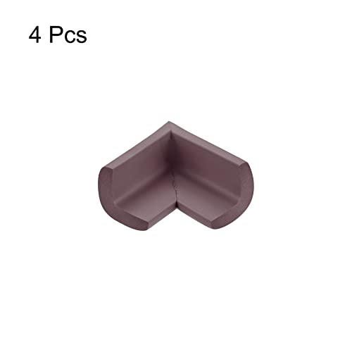 Image of uxcell Corner Guards Edge Protectors, 4Pack Foam Safety Bumper Thicken, 55mm /2.16 inch(L) for Furniture Corner Table Edge Guard, Brown