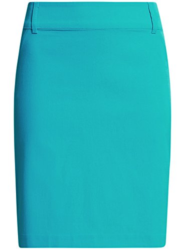 Oodji Ultra Donna Gonna Stretch Dritta, Turchese
