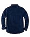 ThCreasa Button Down Flannel Shirt Jacket for Men Sherpa Lined Long Sleeve Winter Warm Jackets Outwear Navy S
