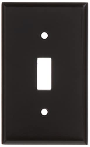 Leviton 1-Gang Toggle Device Switch Wallplate, Standard Size, Thermoset, Device Mount, 85001, Brown