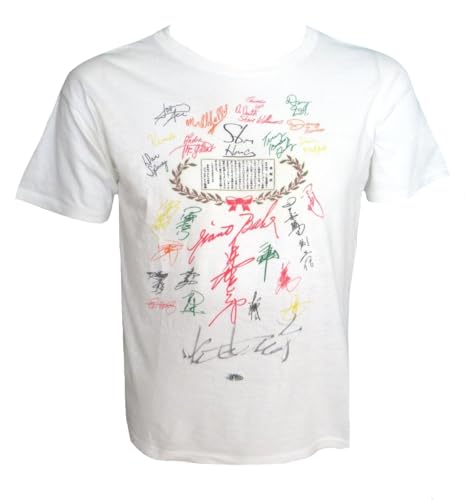 故・ジャイアント馬場 直筆 サイン 入り 日本製公式 Tシャツ ベケット社 鑑定済み シードスターズ 真正証明書付き アントニオ猪木