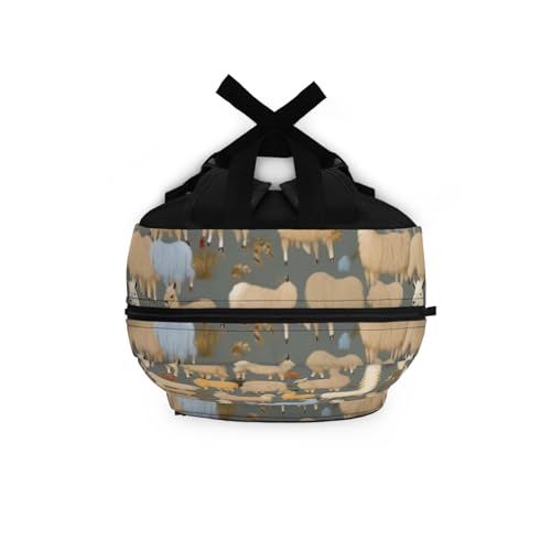 Backpack Llama and Alpaca Pattern Design with Playful Pastel Colors4