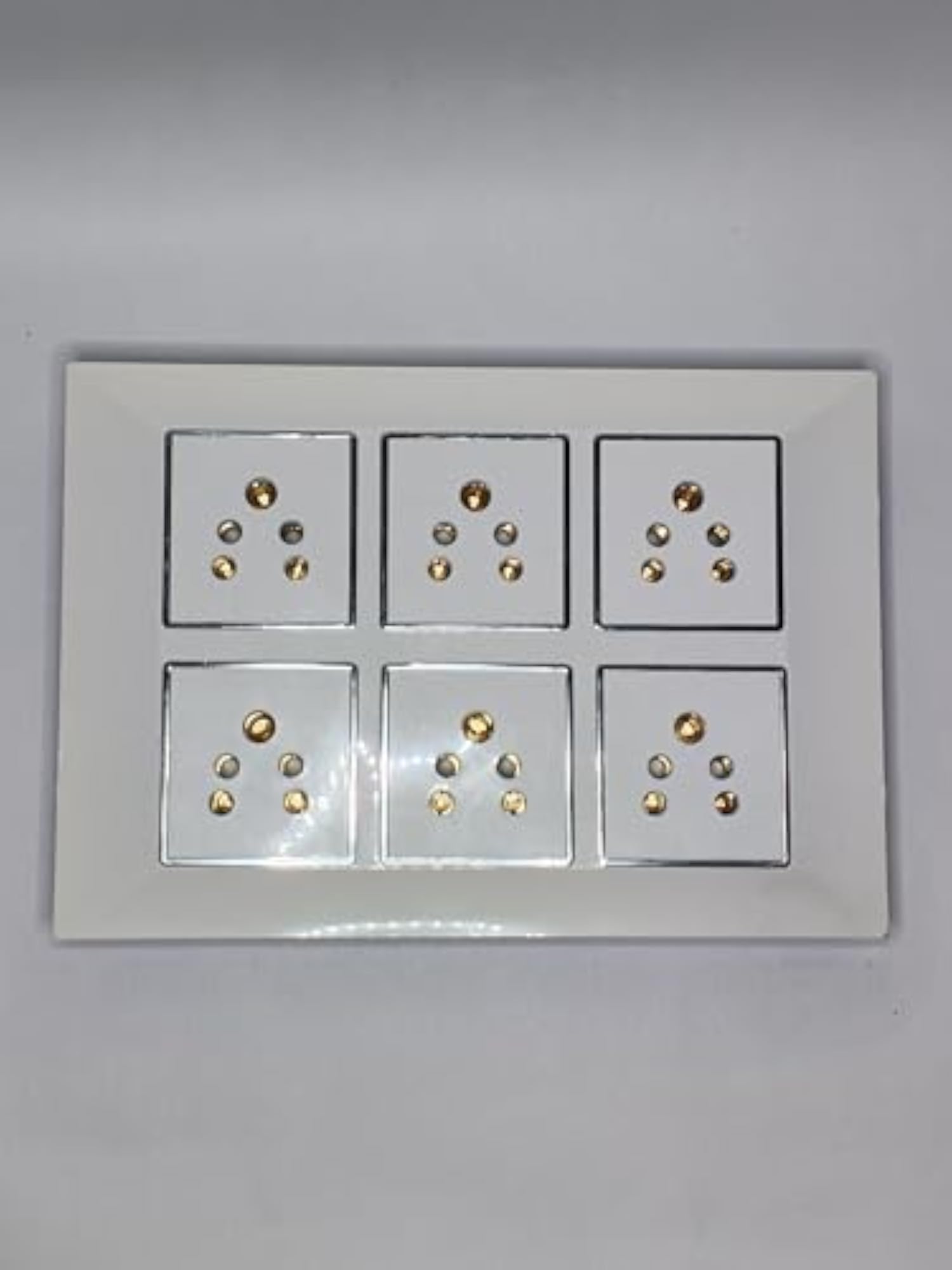 TKS 6 Socket Modular Plate, White