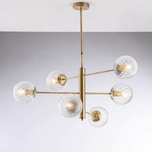 Suspension en fer bronzé brossé Demetra pour sublimer un salon sombre